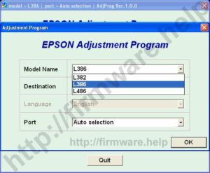 [Epson L382, L386, L486 Adjustment Program]
