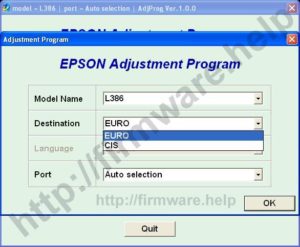 Epson L382, L386, L486 Adjustment Program