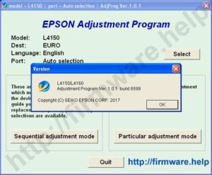 [Epson L4150, L4160 Adjustment Program]